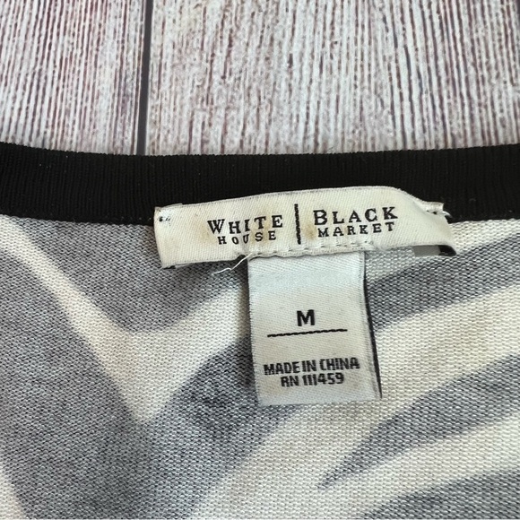 WHBM Zebra Print 3/4 Sleeve Cardigan Medium - Picture 4 of 7